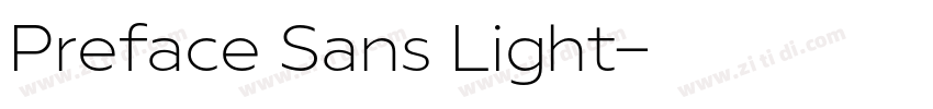 Preface Sans Light字体转换